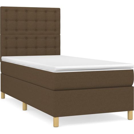 Maison Exclusive - Boxspringbett mit Matratze Dunkelbraun 80x200