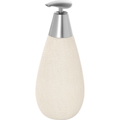 Dispenser Sapone Liquido in Ceramica Bianco gusto etnico Safari (1/2)