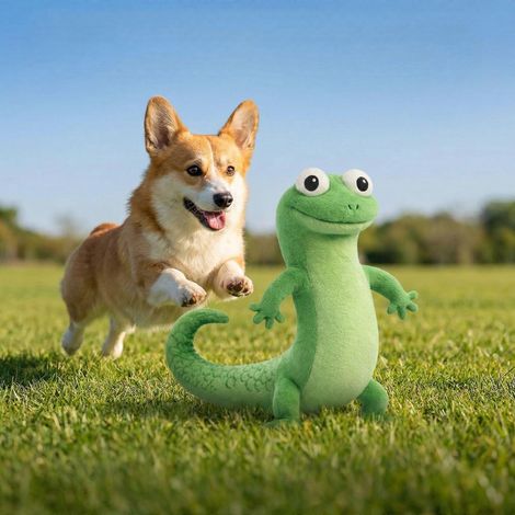 Peluche de lagarto para perros, mordedor resistente a las mordeduras para la dentición de perros pequeños, medianos y grandes, 1 unidad. Juguete interactivo para cachorros. (1/5)