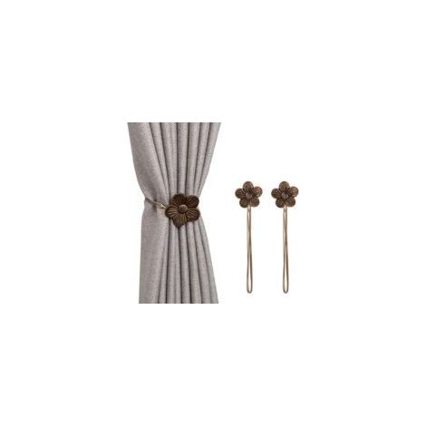 Paar magnetische Raffhalter aus Kunstharz, kaffeefarben, dekorative Gardinenbefestigungen (1/5)
