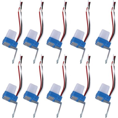 10Pcs Mise En Marche Automatique De Capteur De Photocellule De Photocellule AC / 12V 10A