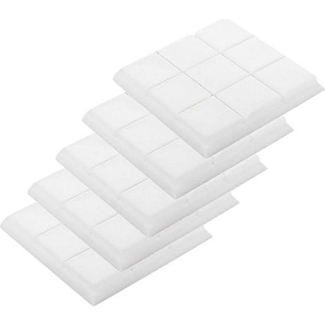 Panneau en mousse insonorisante, 5 pièces par paquet, 30x30x5 cm, panneau insonorisant en forme de champignon ou de coin, panneau en mousse d'isolation acoustique, blanc. (1/5)