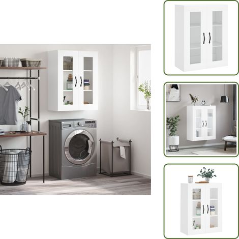 Schrank für Wohnzimmer - vidaXL Wandschrank Weiß 69,5x34x90 cm Holzwerkstoff - Schrank für Schlafzimmer (1/5)