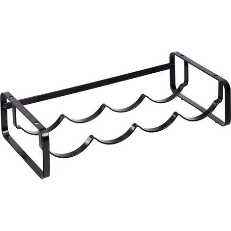 Porte-bouteilles empilable pour table, noir, dimensions 9,5 x 40 x 20 cm (profondeur x largeur x hauteur) (1/5)