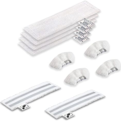 Zubehörset mit Tüchern für Kärcher Easyfix SC2 SC3 SC4 SC5 Dampfreiniger, Mikrofaserhauben für Dampfreiniger