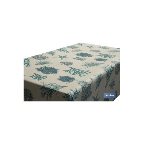 rollo mantel antimanchas resinado 1,40 x 20m 50% alg/50% pol. mar (1/4)