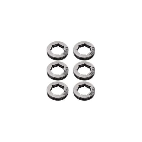 6 pezzi corona dentata (0,325 pollici) 19 mm scanalatura piccola 7 denti per 501 45 74-02, 501457402, per motosega 11892 - Crezuo (1/4)
