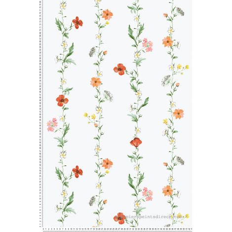 Papier peint Fleur Multicolore Romance Lutèce