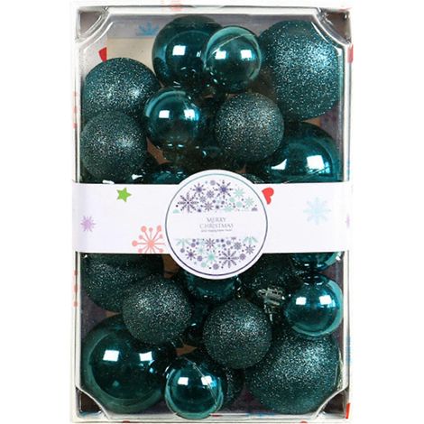 26er-Packung Christbaumkugeln, bruchsicher, zum Aufhängen, mit der Jahreszahl 2024, als Neujahrsgeschenk, dunkelgrün (1/5)