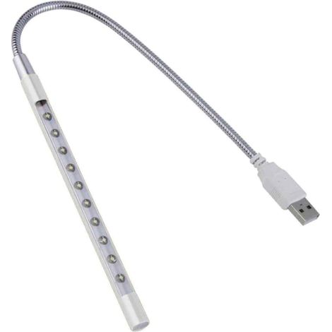 Lampe LED USB - Bras Flexible - Réglage Tactile de Luminosité - Pour Ordinateur Portable Tablette Power Bank - Lampe de Bureau et de Nuit - 1 Pièce (1/5)