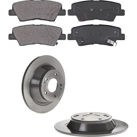 KIT FRENI POSTERIORI compatibile con SSANGYONG TIVOLI - DISCHI + PASTIGLIE OEM: ADB32023 / 18708 /SOSTITUZIONE DIRETTA/BASSA POLVERE/SILENZIOSO (1/5)