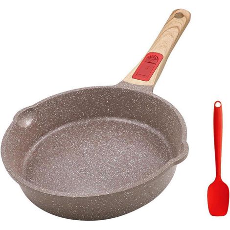 Keramikpfanne 20 cm mit abnehmbarem Griff, Antihaftbeschichtung, Braun (1/5)