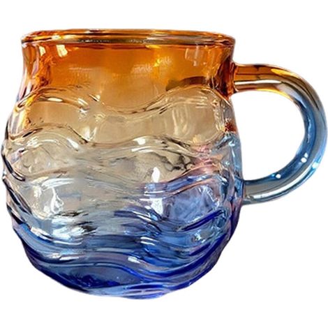 Mug en verre transparent résistant à la chaleur pour infusion à froid. Résistant à la chaleur et au froid, robuste. Moments de détente. (1/4)