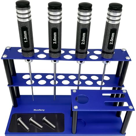 Kit de rangement pour tournevis – Outils RC avec plateau à vis intégré, tournevis cruciforme hexagonal, pinces – Support de rangement (1/5)