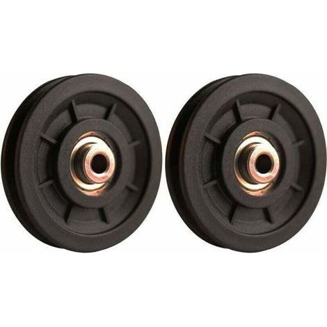 90 mm Roulement Poulie Nylon, Poulie Musculation, Roue Universelle pour cable Machine Gym équipement Porte de Garage, Porte coulissante poulie (1/4)