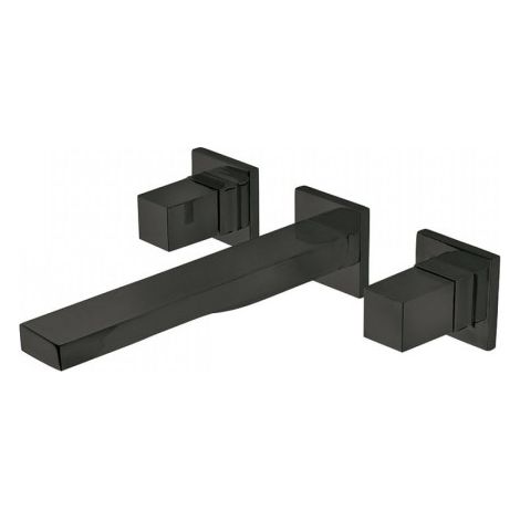 Mélangeur évier mural Corps encastré inclus bec 180 mm Noir Mat - TRES 00815301NM (1/2)