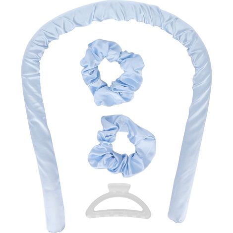 Rouleaux de Cheveux Mousse sans Chaleur - Bandeau Boucles pour Nuit, Outil de Coiffure DIY Bleu (1/5)
