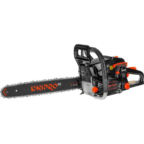 Dnipro-M Motosierra Gasolina Profesional 2400W 52cc, Espada 45cm, Motor 2 Tiempos Cilindro Cromado, Easy Start, Sistema Antivibración, Freno de (1/5)