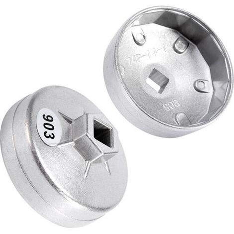 Mothinessto Ölfilterschlüssel 74 mm, 14-Nut, Aluminium, Heimwerkerwerkzeug (1/4)