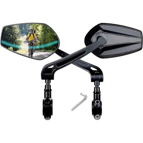 2 Stück Fahrradspiegel – hohe Höhe, reduzierter toter Winkel, hervorragendes Handling auf unebenen Straßen, Fahrradklimaanlage (1/5)