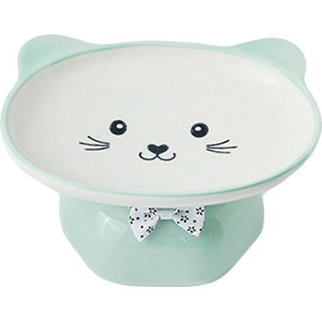 Gamelle surélevée en céramique pour chat, inclinée, protège la colonne vertébrale, réduit le stress et prévient les vomissements - Style 2 (1/5)
