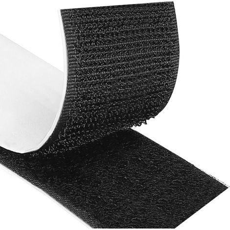 Rubans Adhésifs 5 Mètre 50 mm, Bande Agrippantes Adhésives, Bande Adhésives (50 mm x 5 m, Noir) (1/5)
