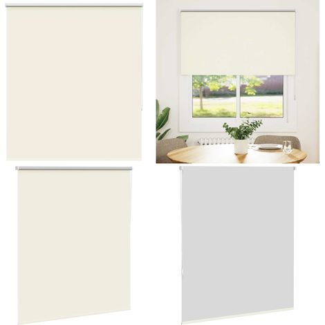 vidaXL Store enrouleur occultant blanc cassé 120x150 cm largeur tissu (1/5)