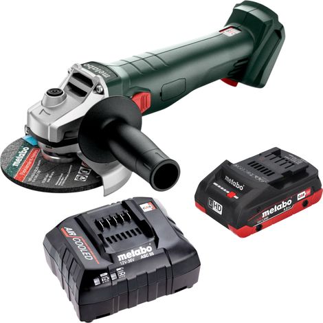 Smerigliatrice angolare a batteria Metabo W 18 7-125 18 V 125 mm + 1x batteria LiHD da 4,0 Ah + caricabatterie (1/5)