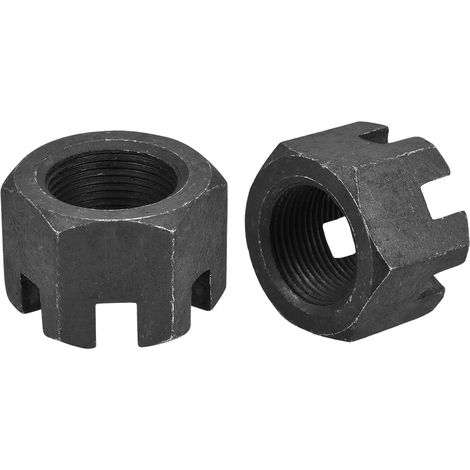 Écrou Hexagonal Fendu M24x1,5mm Noir 4 Pièces (1/5)