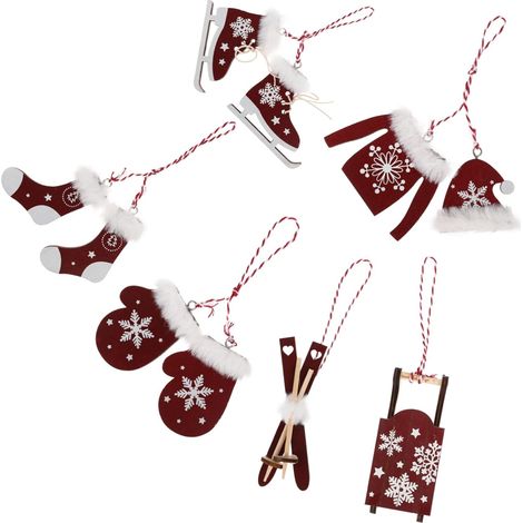 5 Ensembles Décorations De Noël Décorations De De Noël Pré Cloches À Thème Pendentif Sapin De Noel Or Guirlandes Lumineuses à LED Guirlande Ornement Suspendu De Ski Bois (1/5)