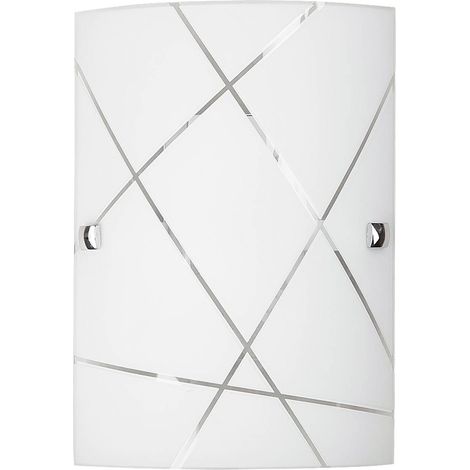 Glas Deckenleuchte 18 cm E27 1x60W weiß rechteckig Phaedra 3697 Rabalux (1/4)