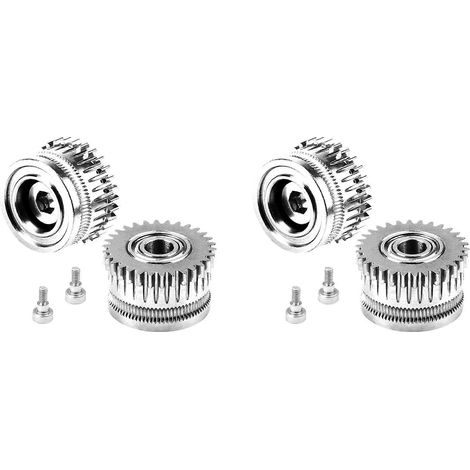 4-teiliges Extruder-Zubehörset für K1, K1C und K1 Max: Filament-Zahnrad aus Metall, 3D-Druckerzubehör, Zweizahnrad-Extrusionsset