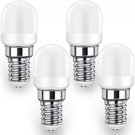 Lampe E14 LED Ampoule pour Réfrigérateur, 2W SES Lampe (équivalent 20W-25W), 140LM, Blanc Froid-6000K Lot de 4 (1/4)