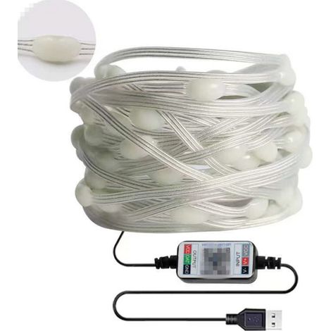 Guirlande lumineuse 2022 (contrôle Bluetooth, 10 m, 100 LED) avec lumières RGB multicolores pour sapin de Noël (1/2)