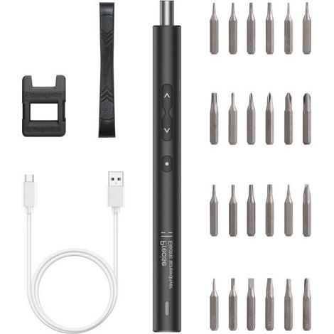 Jeu de Tournevis de Electrique - ORIA - 28 en 1 Kit Tournevis de Précision Magnétique - Noir (1/4)