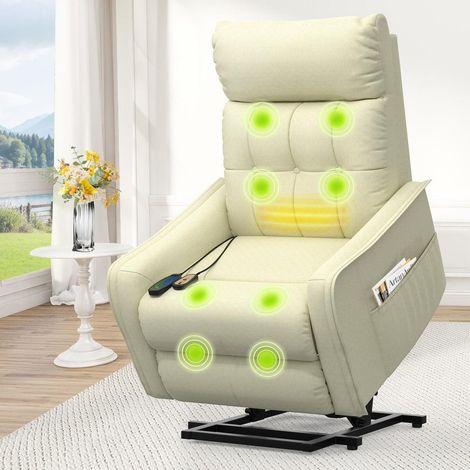 Elektrischer Relaxsessel mit Aufstehhilfe, Massage & Heizung, 2 Fernbedienungen (1/5)