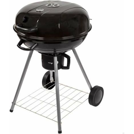 Barbecue a Carboni con Ruote Aktive Textilene 57 x 86 cm Nero (1/5)