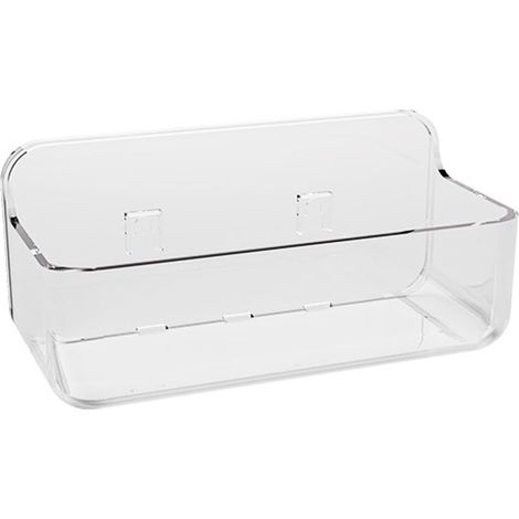 Boîte de rangement murale transparente pour salle de bain ou cuisine (1/5)