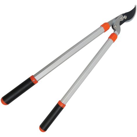 Ciseaux, cisailles, e'lagueurs, lame bypass, 75 cm, avec poigne'es en aluminium et poigne'e antide'rapante