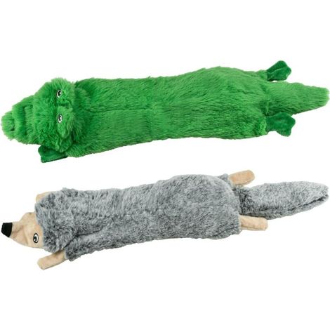 Lot de 2 jouets couineurs pour chien, sans rembourrage, en peluche froissée durable pour grande race et chiot. (1/5)