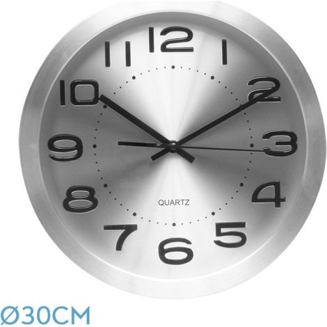 Cronus-Wanduhr, Aluminium-Silber, 30 Tage kontinuierliches Uhrwerk (1/3)