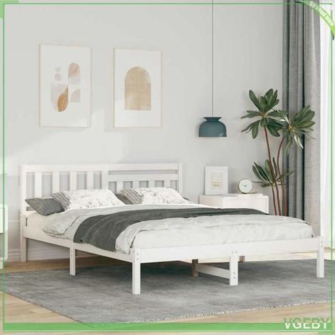 Cadre de lit - ABI - 160 x 200 cm - Pin massif - Design contemporain - 1 place (1/5)