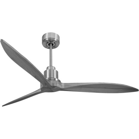 Tenerife - Super destratificateur et ventilateur DC 166 cm Chrome pales bois gris sans Lumière 30 à 60 m² (1/5)