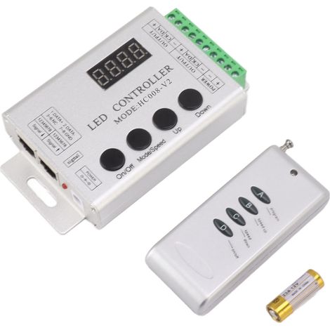 Hztyyier Smart Memory Storage RGB-LED-Controller für LED UCS1903, Funkfrequenz-Fernbedienung, 5 V bis 24 V, einfache Installation, 133 Effektmodi, kompatibel mit Alexa und Home (1/5)