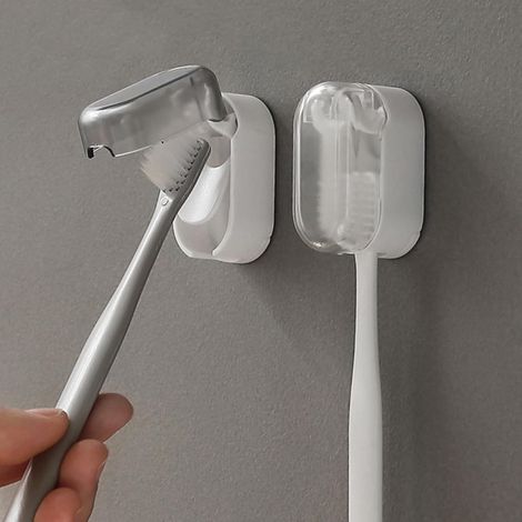 Support mural auto-adhésif pour brosse à dents électrique, sans perçage, lot de 3 (1/5)