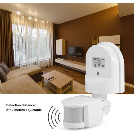 Interrupteur de Détecteur de Mouvement Infrarouge PIR, Ampoule LED Intelligente 110V-240V (Blanc) (1/5)