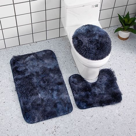 Tapis De Salle De Bain - Lot De 3 Pièces Anti-dérapant En Polyester - Pour Baignoire WC Et Sol - 31 5 X 19 7 Pouces 19 7 X 15 8 Pouces 15 8 X 14 6 Pouces (1/5)