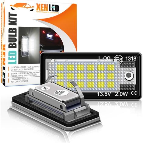 Pack modules LED plaque arrière compatible avec VAG Audi A3 8P, A4 B7, A8, Q7, A6 C6 - BLANC 6000K (1/5)