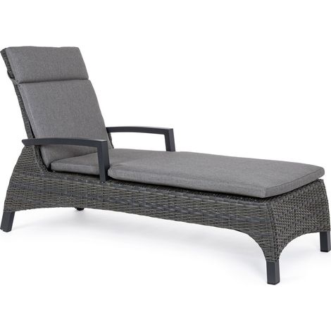 Lettino con cuscini Britton antracite cm 205 (1/5)