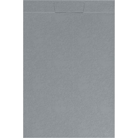 Mineralguss-Duschwanne extra flach VORTEX Schieferoptik Grau 70x140 cm